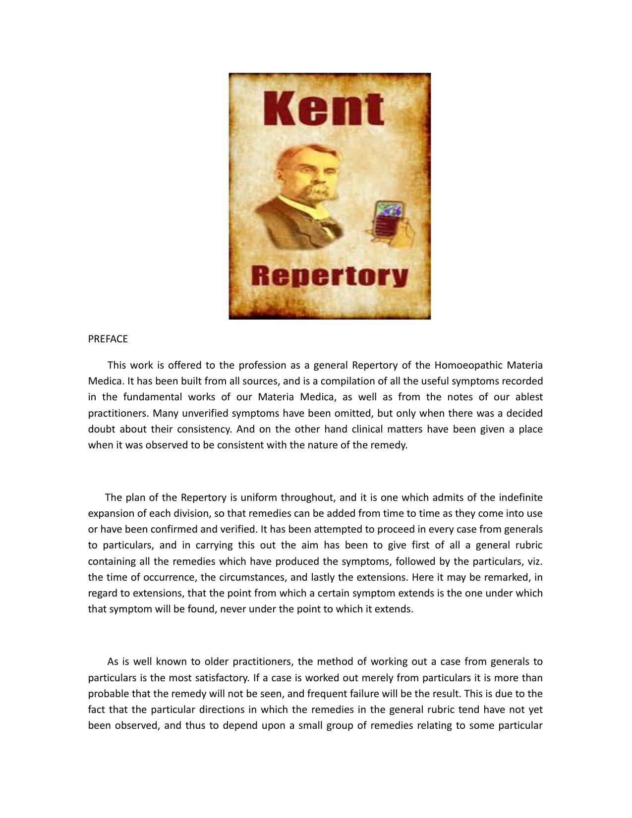 Repertory of the Homoeopathic Materia Medica(Vol.1) by Kent James Tyler