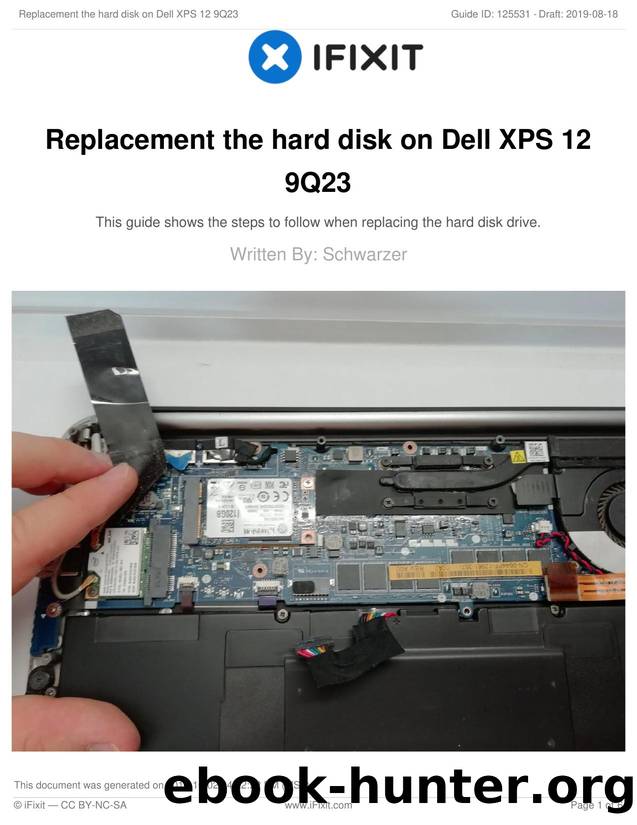 Replacement the hard disk on Dell XPS 12 9Q23 by Unknown