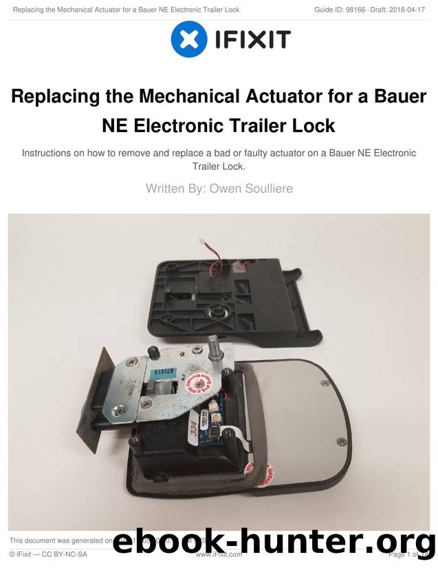 Replacing the Mechanical Actuator for a Bauer NE Electronic Trailer Lock by Unknown