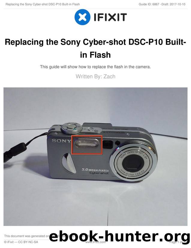 Replacing the Sony Cyber-shot DSC-P10 Built-in Flash by Unknown