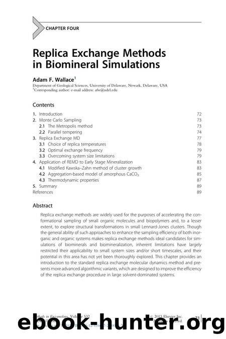 Replica Exchange Methods in Biomineral Simulations by Adam F. Wallace
