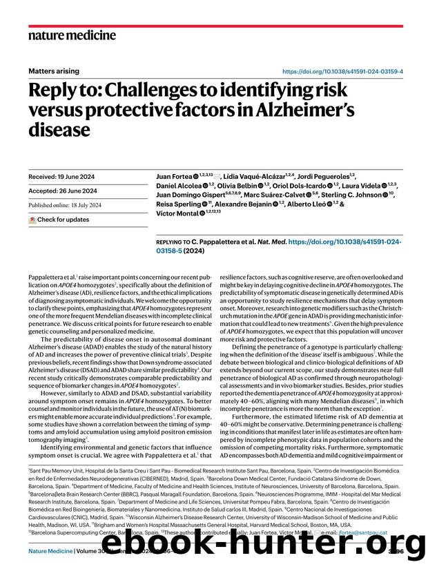 Reply to: Challenges to identifying risk versus protective factors in Alzheimerâs disease by unknow