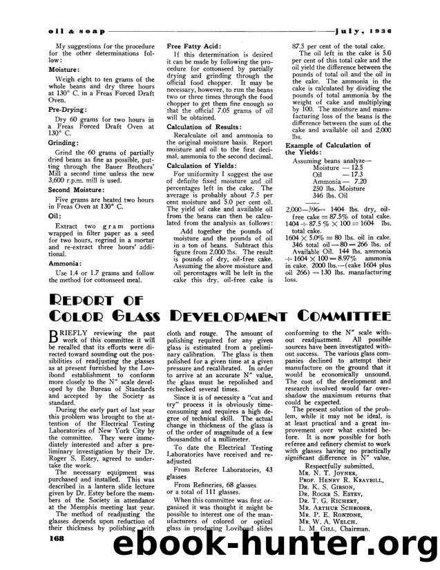 Report of color glass development committee by Unknown
