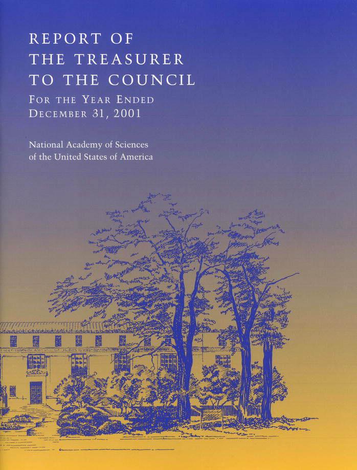 Report of the Treasurer to the Council of the National Academy by coll