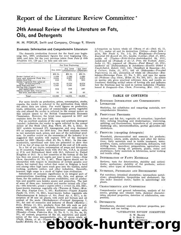 Report of the literature review committee by Unknown