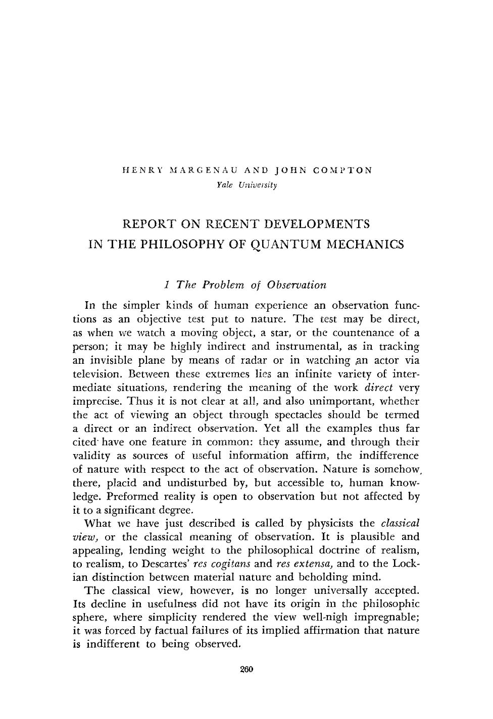 Report on recent developments in the philosophy of quantum mechanics by Unknown