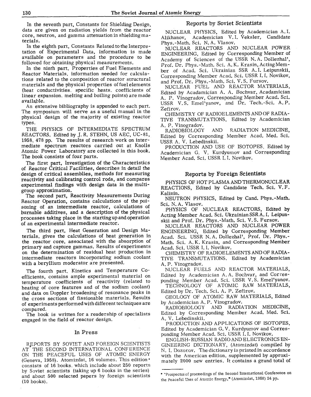 Reports by foreign scientists by Unknown
