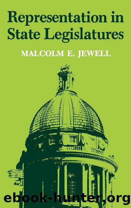 Representation in State Legislatures by Malcolm Edwin Jewell