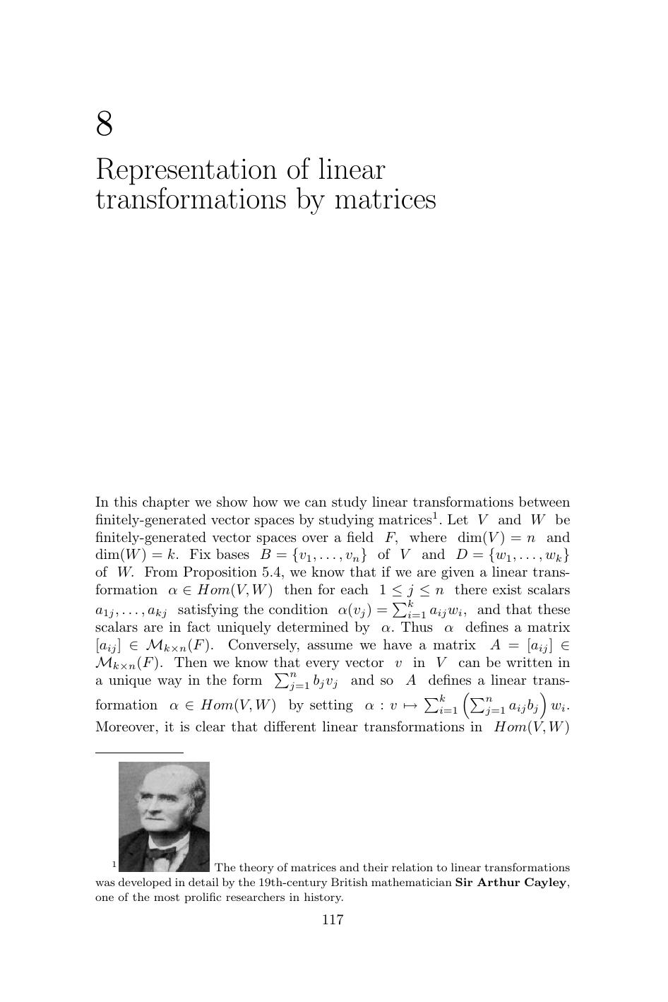 Representation of linear transformations by matrices by Unknown