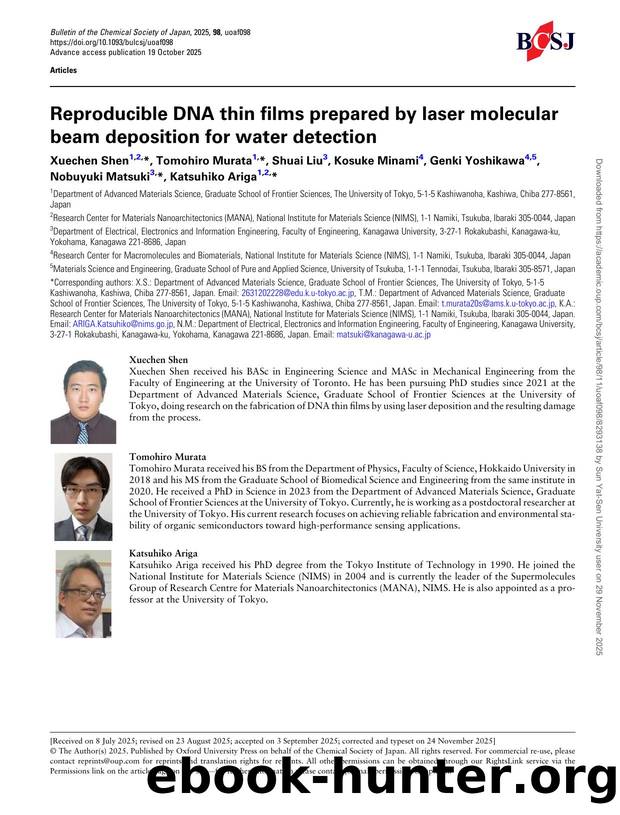 Reproducible DNA thin films prepared by laser molecular beam deposition for water detection by unknow