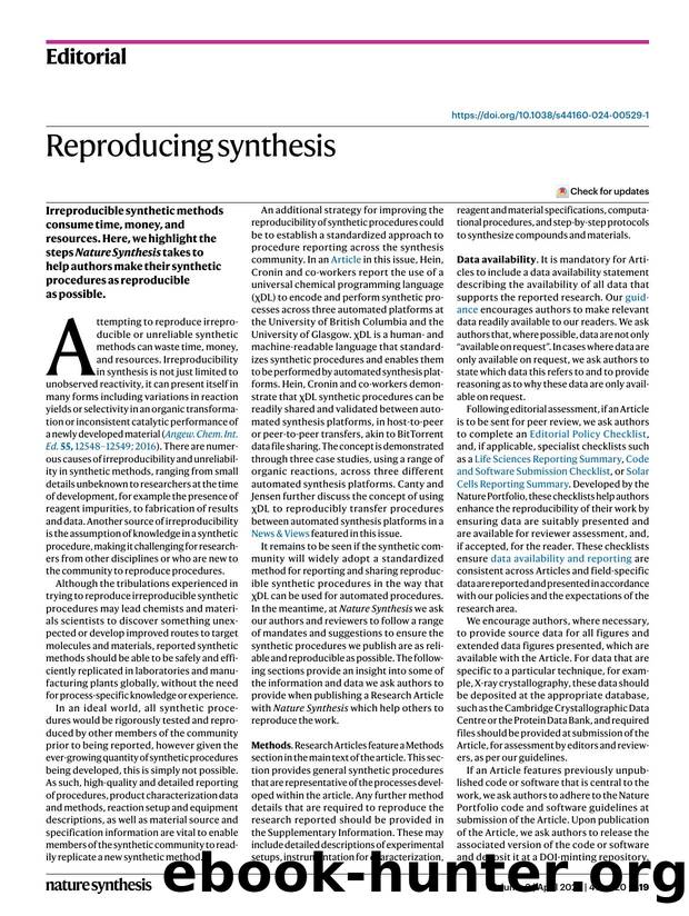 Reproducing synthesis by Unknown