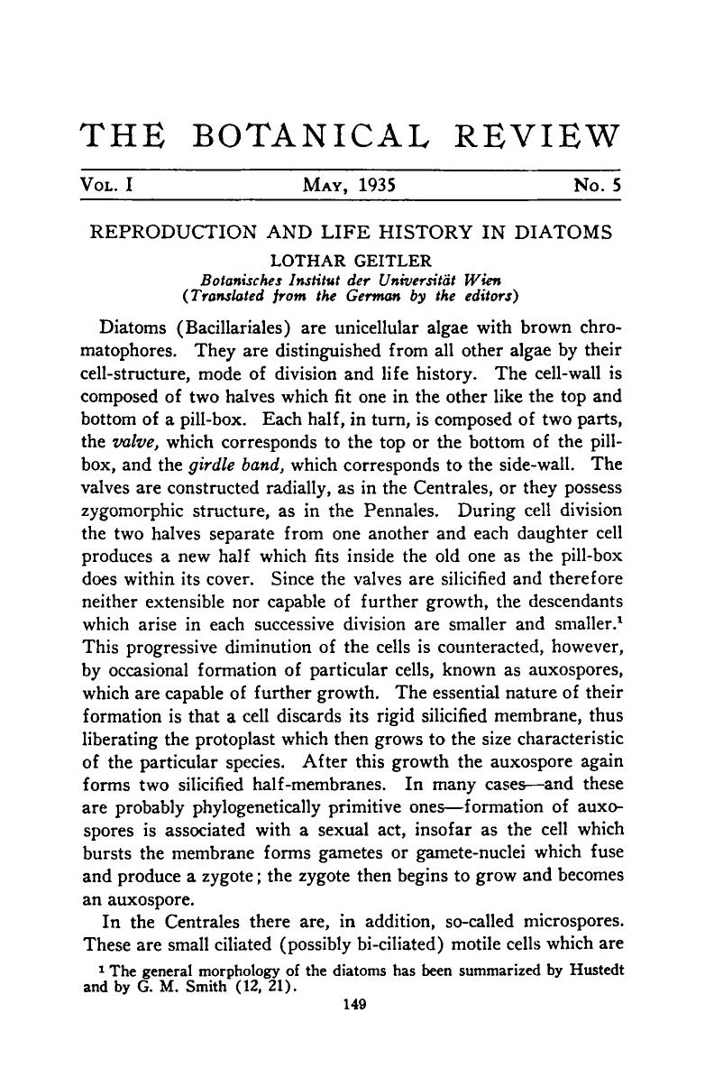 Reproduction and life history in diatoms by Unknown