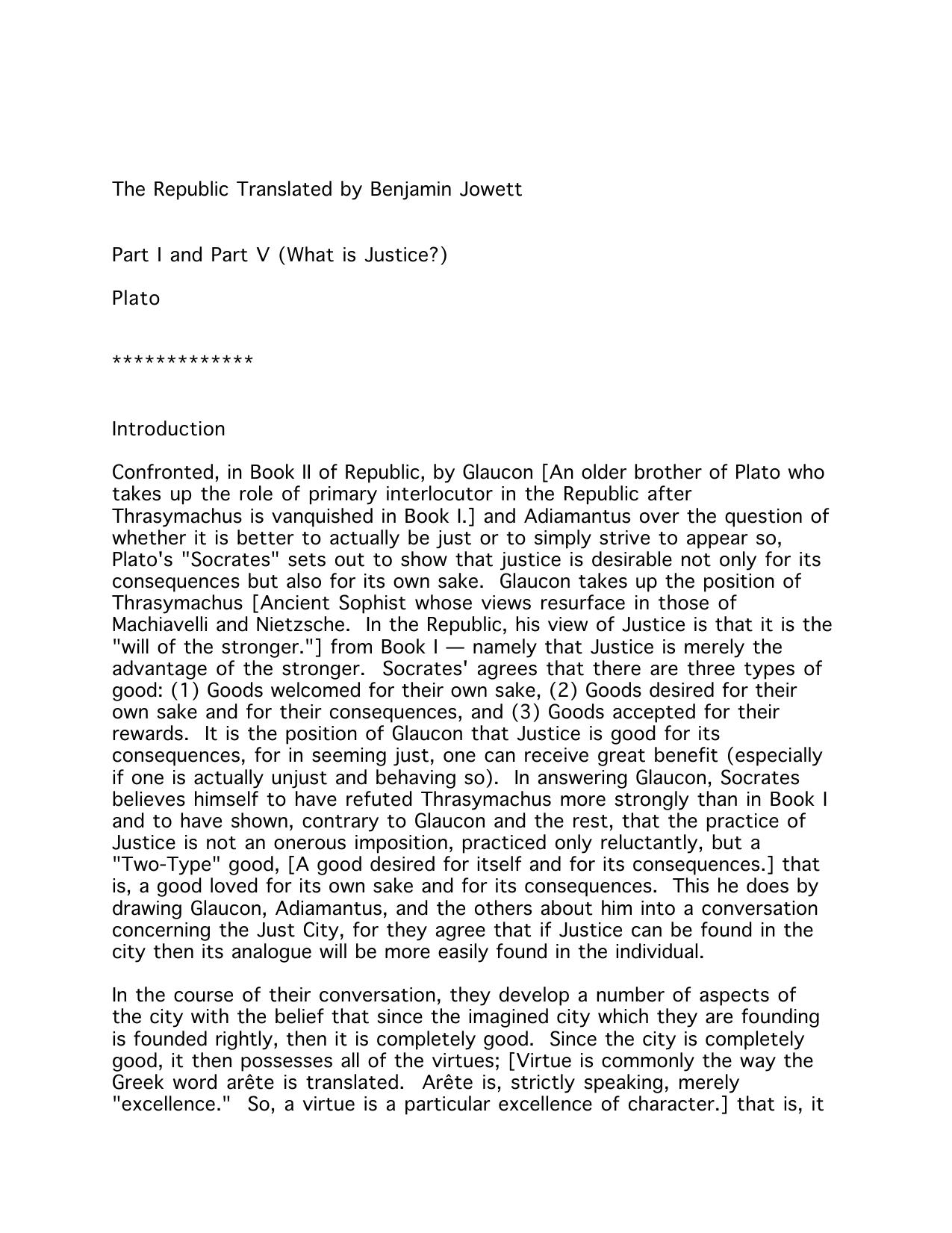 Republic - Justice by Plato