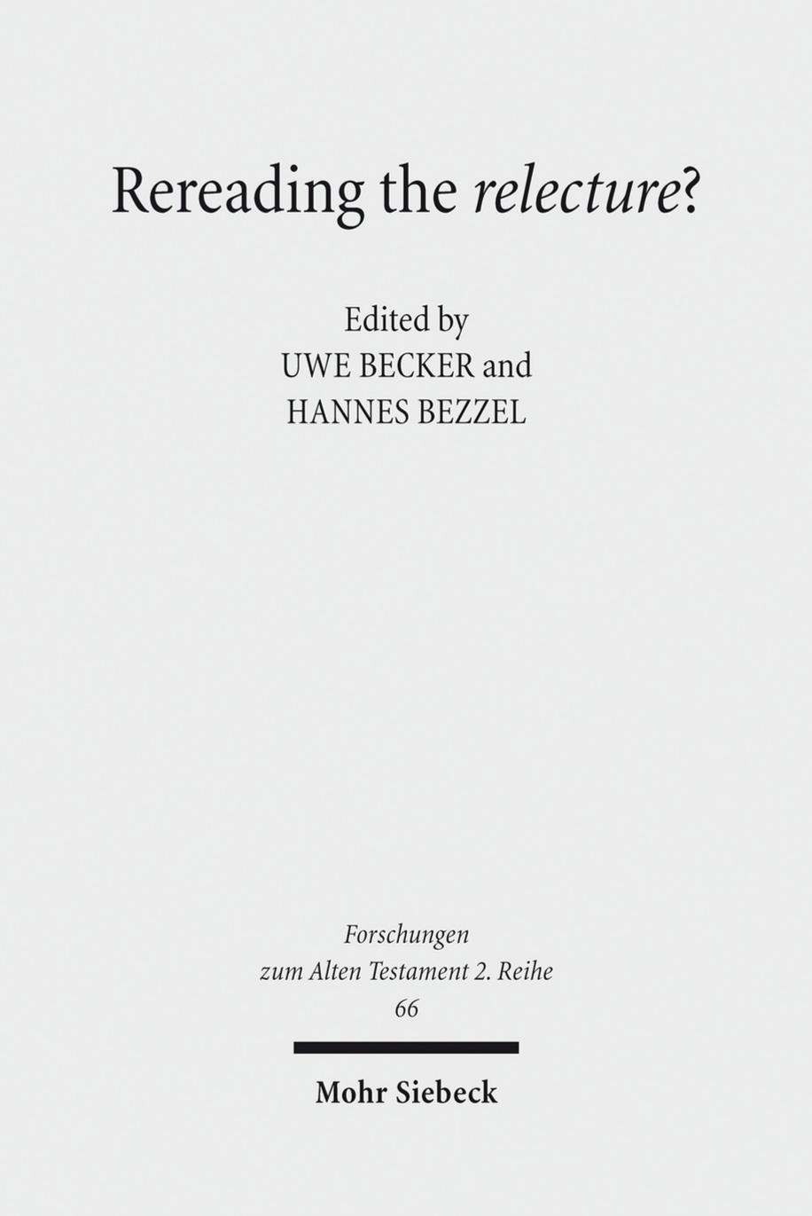 Rereading the relecture? by Becker Bezzel