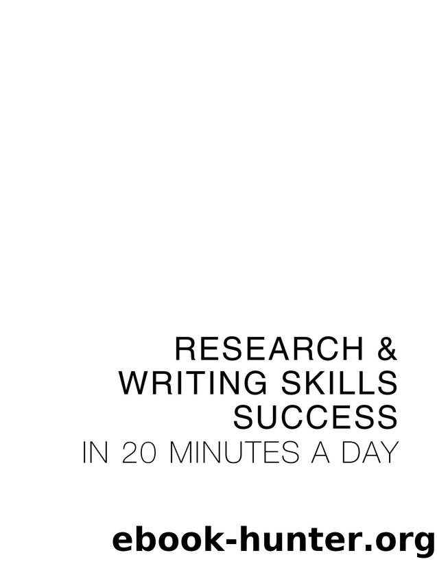 Research & Writing Skills by Unknown