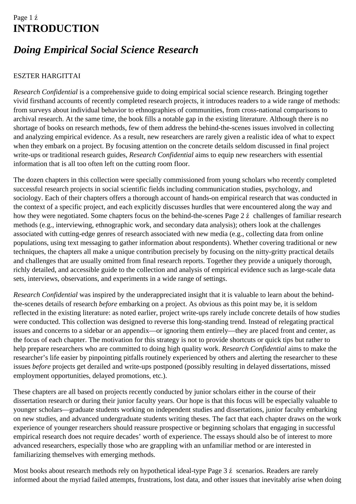 Research Confidential: Solutions to Problems Most Social Scientists Pretend They Never Have by coll