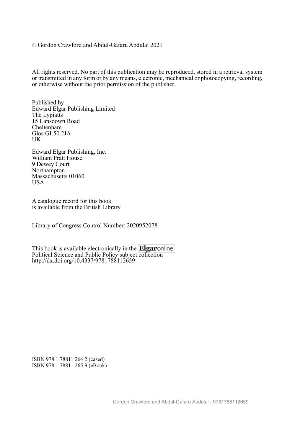 Research Handbook on Democracy and Development by Gordon Crawford (editor) Abdul-Gafaru Abdulai (editor)