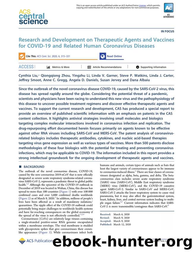 Research and Development on Therapeutic Agents and Vaccines for COVID-19 and Related Human Coronavirus Diseases by unknow