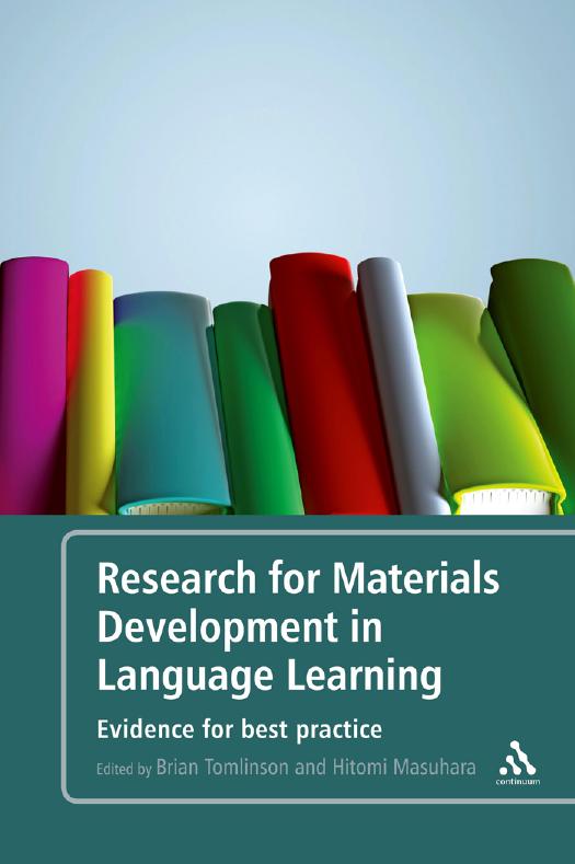 Research for Materials Development in Language Learning: Evidence For Best Practice by Brian Tomlinson (editor)