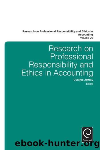 Research on Professional Responsibility and Ethics in Accounting by Jeffrey Cynthia; Jeffrey Cynthia;