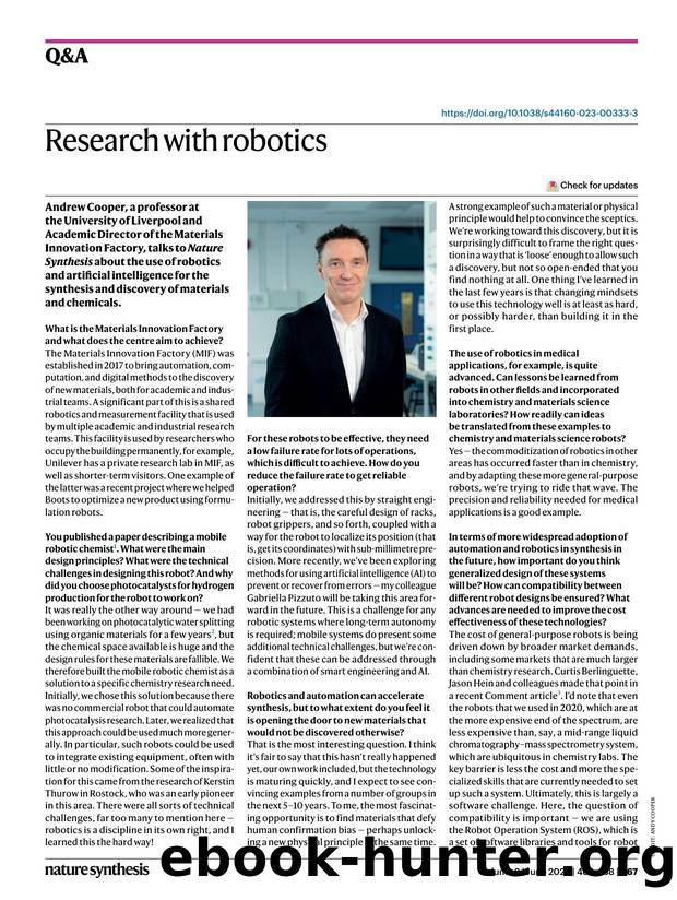 Research with robotics by Peter Seavill