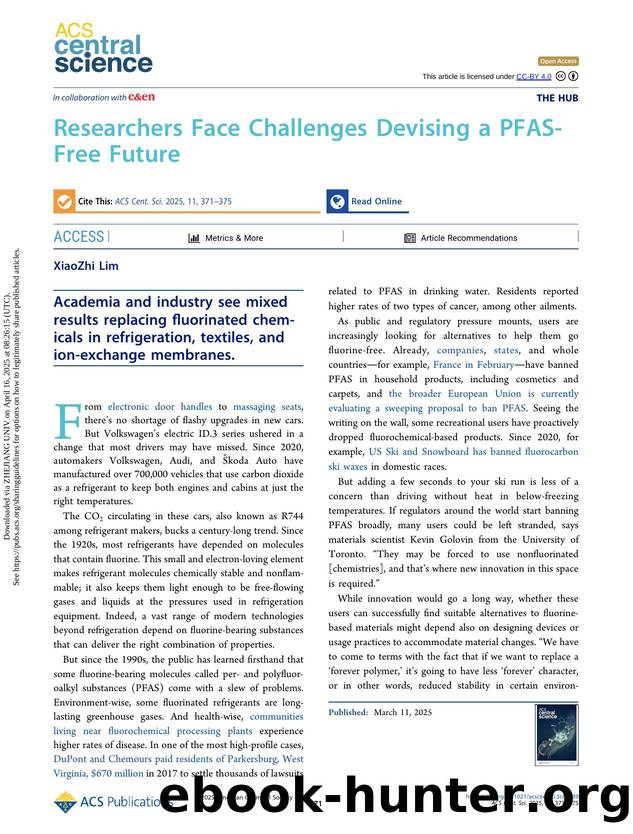 Researchers Face Challenges Devising a PFAS-Free Future by XiaoZhi Lim