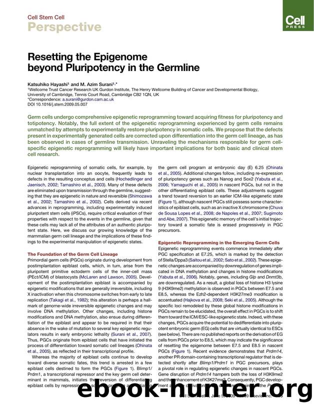 Resetting the Epigenome beyond Pluripotency in the Germline by Katsuhiko Hayashi; M. Azim Surani