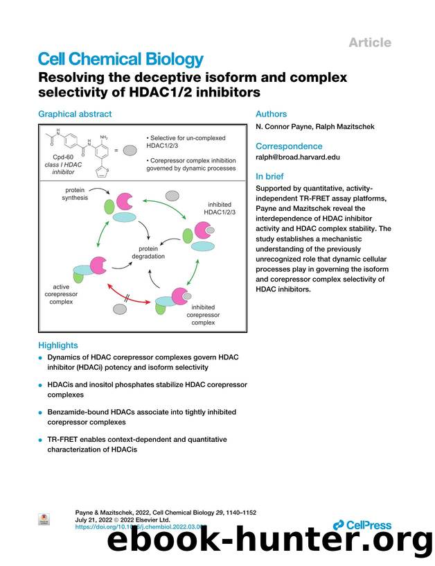 Resolving the deceptive isoform and complex selectivity of HDAC12 inhibitors by N. Connor Payne & Ralph Mazitschek