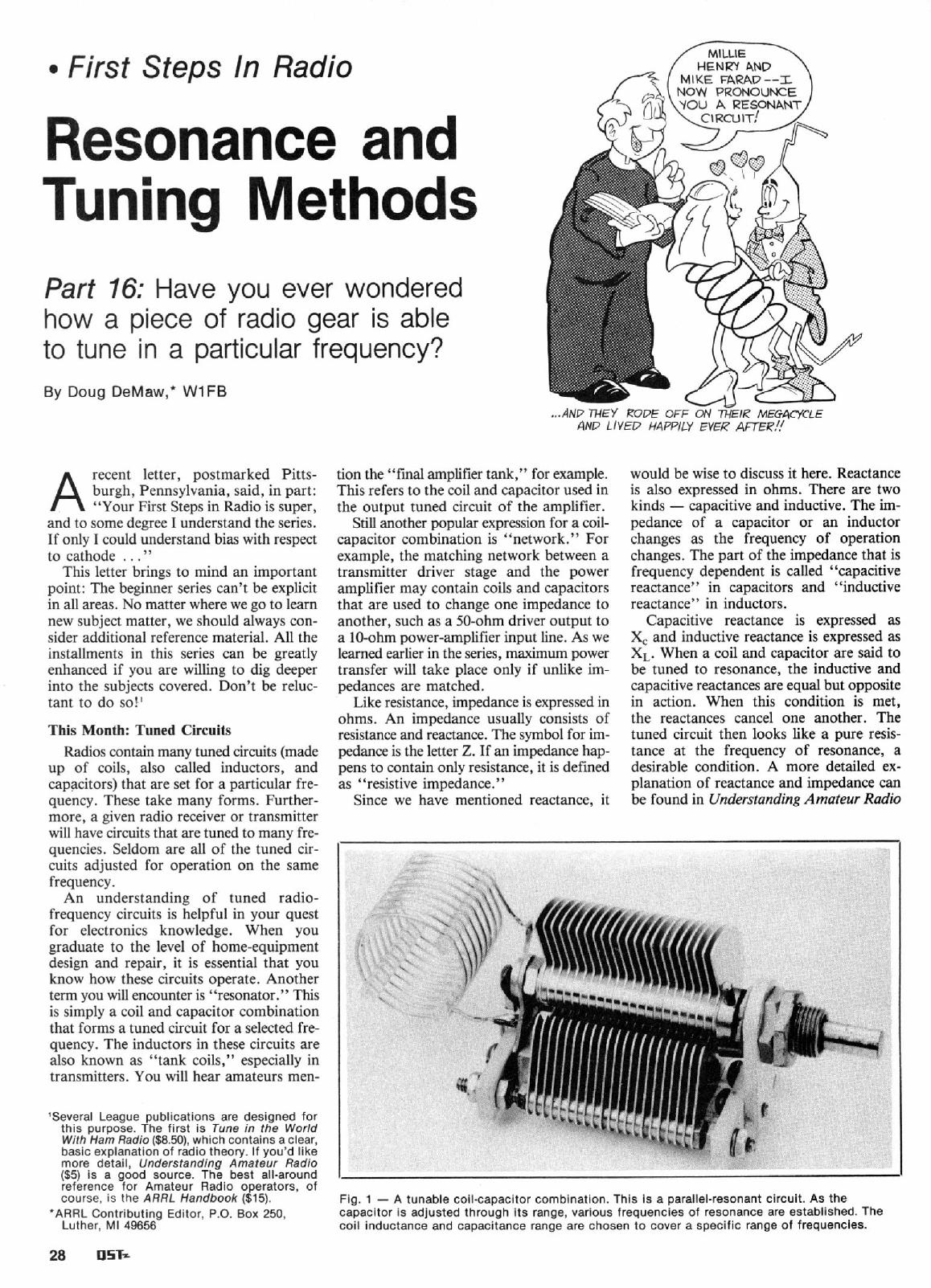 Resonance and Tuning Methods by QST Magazine Part 16 -- Resonance & Tuning Methods