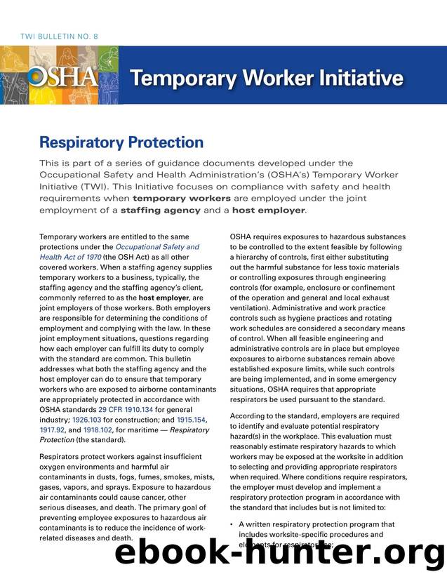Respiratory Protection by OSHA