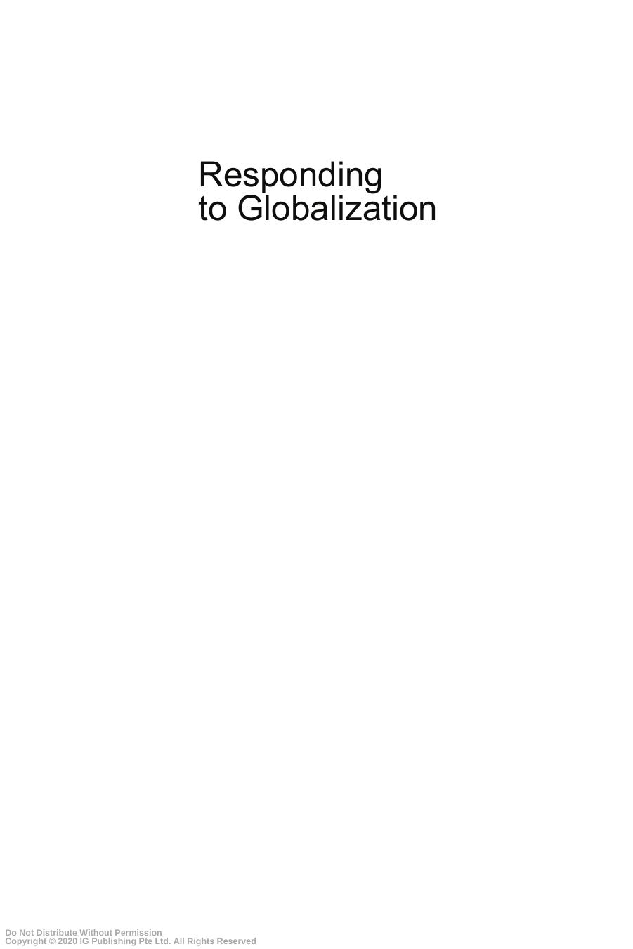 Responding to Globalization : Nation, Culture and Identity in Singapore by Selvaraj Velayutham