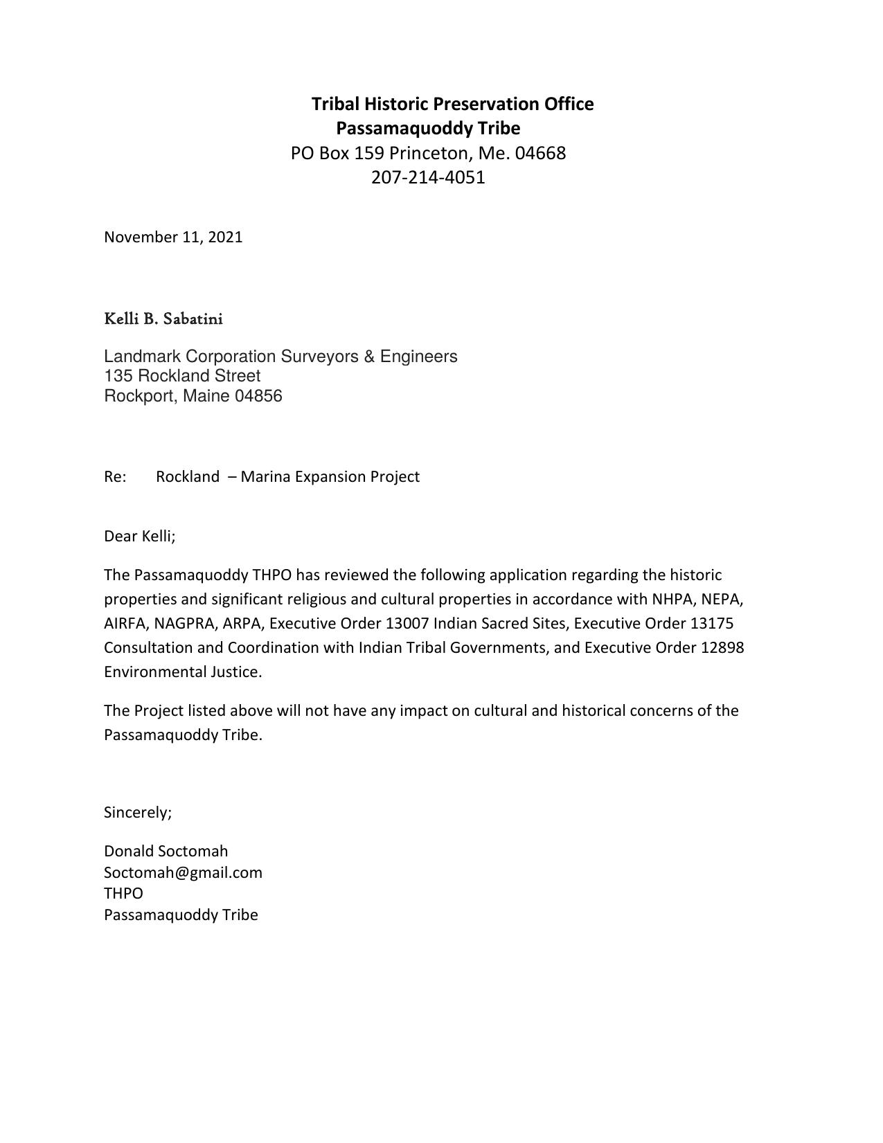 Response from Pasamaquoddy by Donald Soctomah