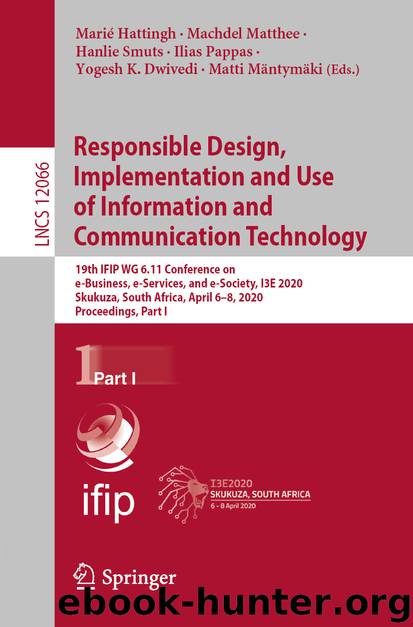 Responsible Design, Implementation and Use of Information and Communication Technology by Unknown