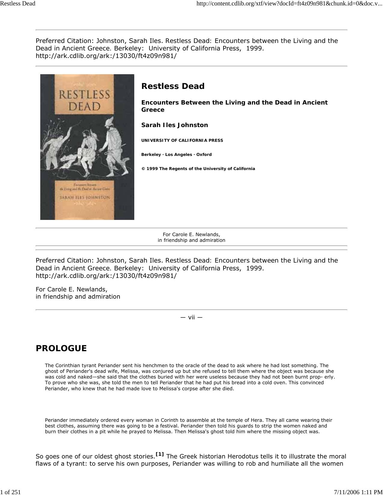 Restless Dead by Master Clark