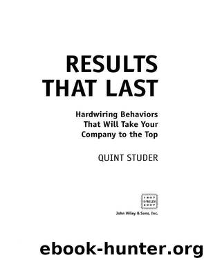 Results That Last by Quint Studer