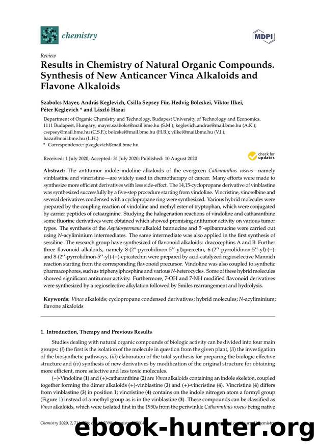 Results in Chemistry of Natural Organic Compounds. Synthesis of New Anticancer Vinca Alkaloids and Flavone Alkaloids by unknow