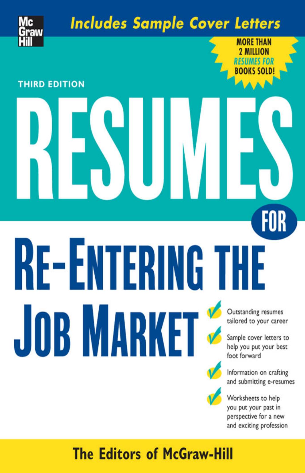 Resumes for Re-Entering the Job Market by Editors of McGraw-Hill