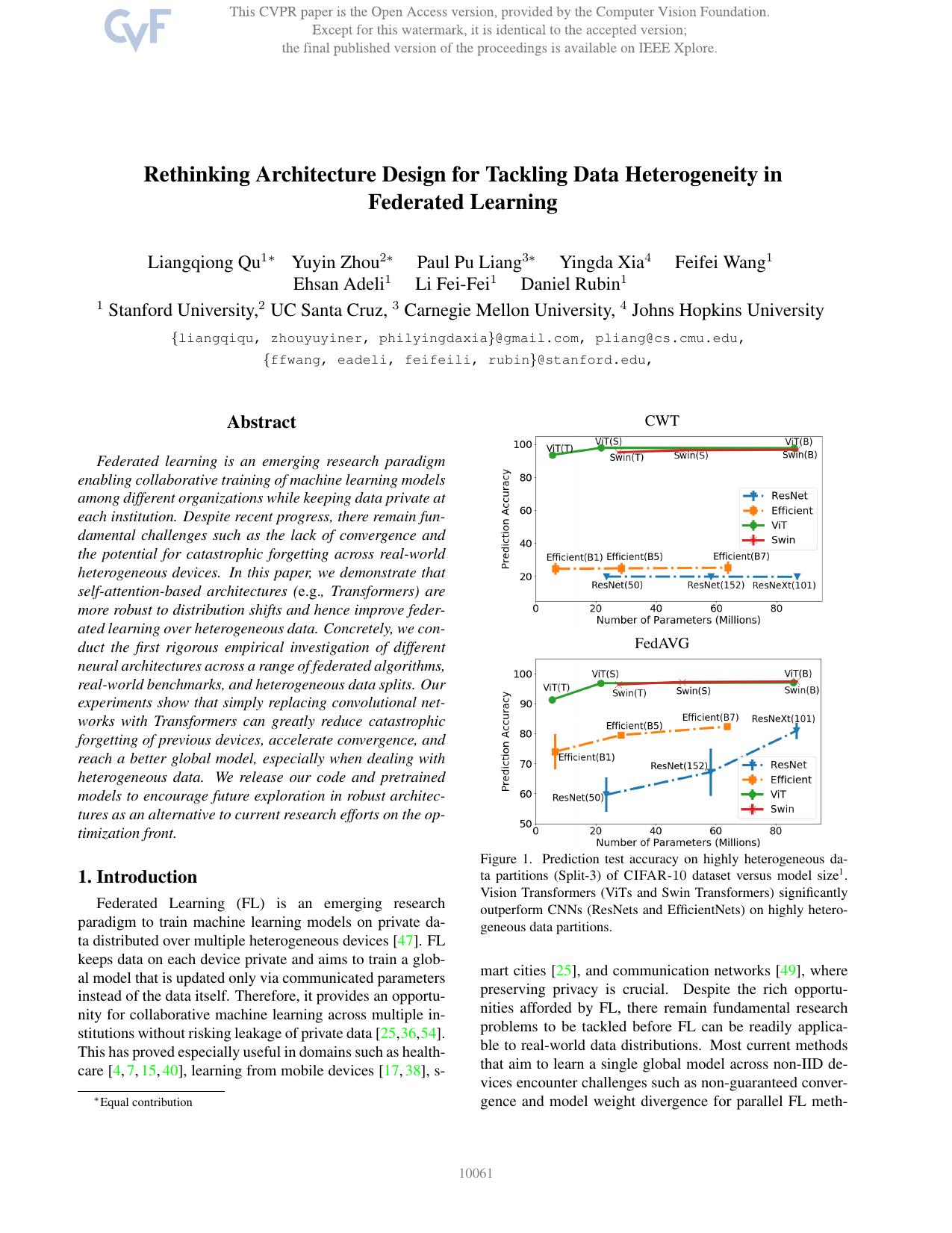 Rethinking Architecture Design for Tackling Data Heterogeneity in Federated Learning by unknow