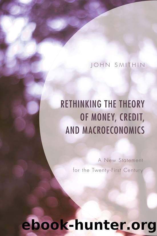 Rethinking the Theory of Money, Credit, and Macroeconomics by Smithin John N.;