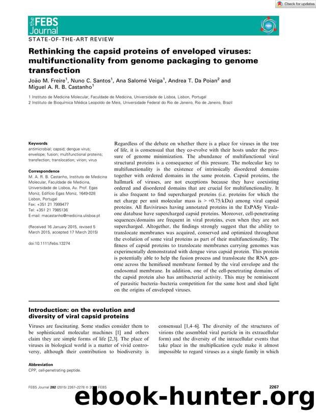 Rethinking the capsid proteins of enveloped viruses: multifunctionality from genome packaging to genome transfection by Unknown