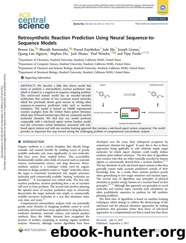 Retrosynthetic Reaction Prediction Using Neural Sequence-to-Sequence Models by unknow