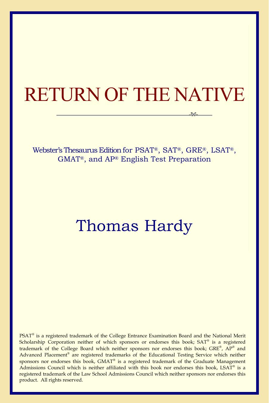 Return of the Native (Webster's Thesaurus Edition) by Thomas Hardy