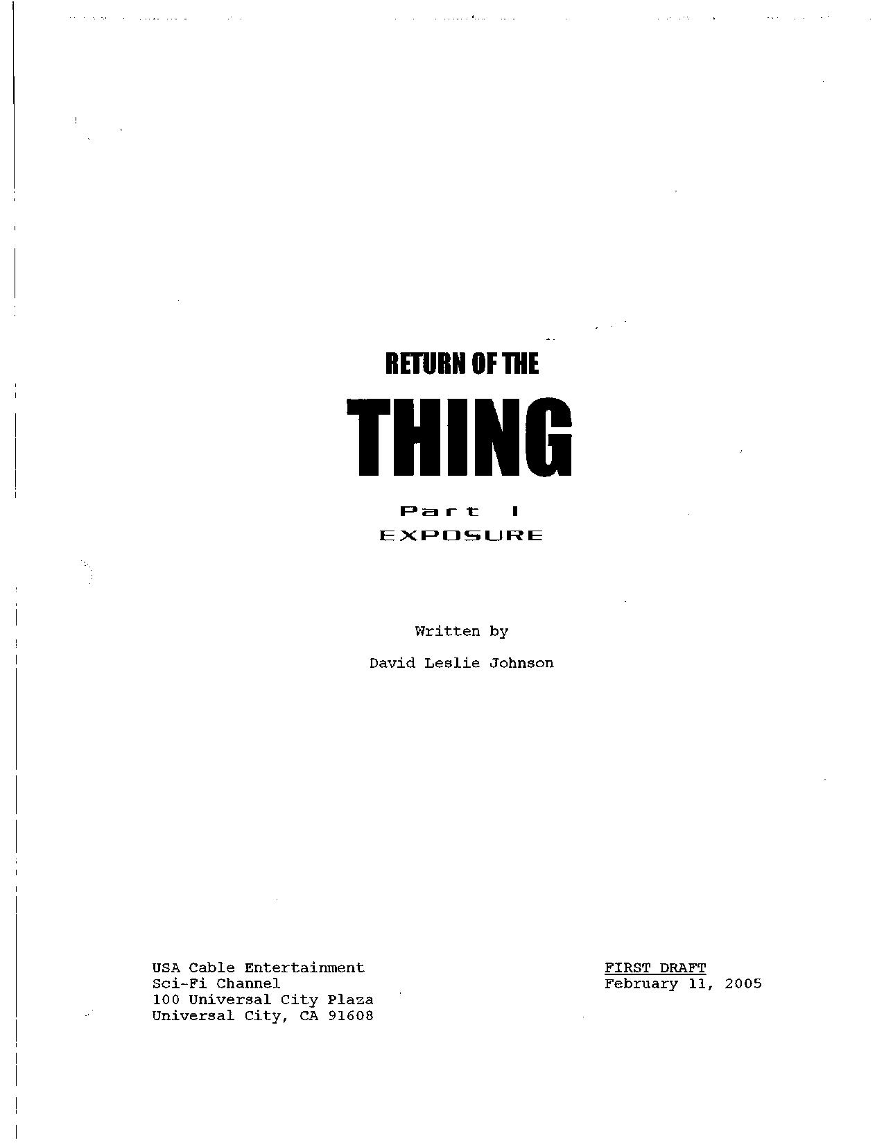 Return of the Thing (Pt.1) by Unknown