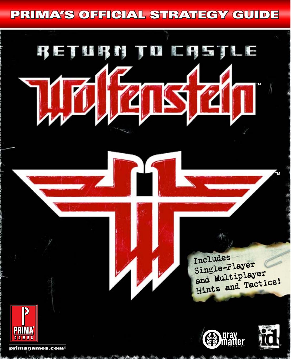 Return to Castle Wolfenstein: Official Strategy Guide by M et al De Govia