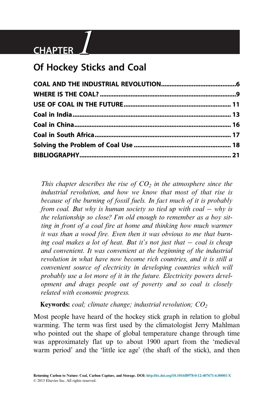 Returning Coal and Carbon to Nature. Carbon Capture and Storage by Michael H. Stephenson (Auth.)