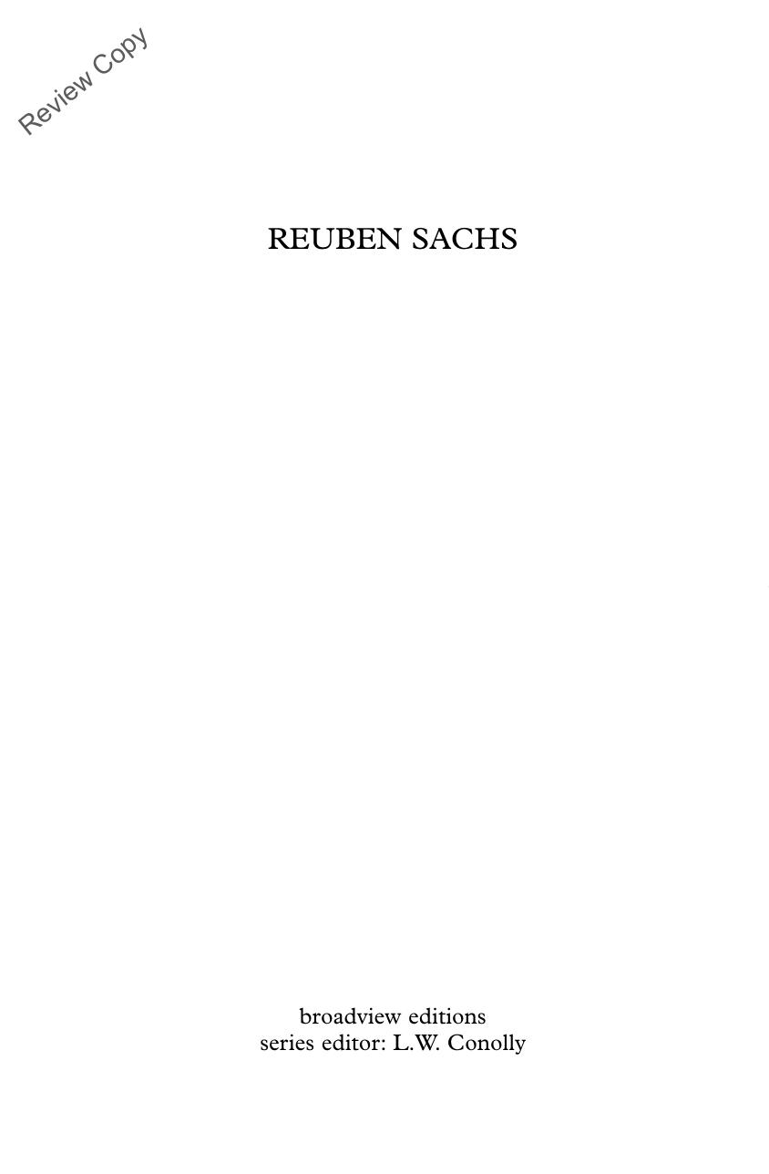 Reuben Sachs: A Sketch by Amy Levy Susan David Bernstein