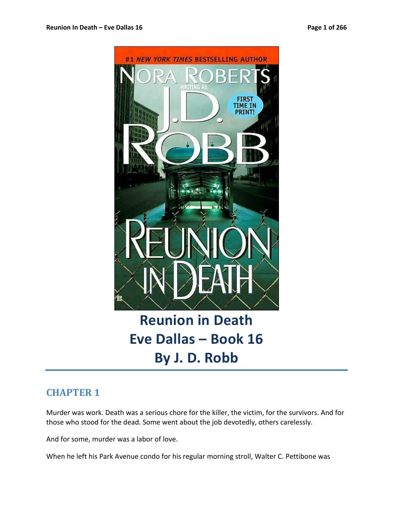 Reunion In Death by J.D. Robb