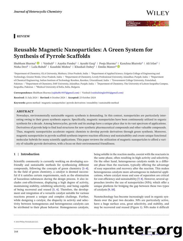 Reusable Magnetic Nanoparticles: A Green System for Synthesis of Pyrrole Scaffolds by Unknown