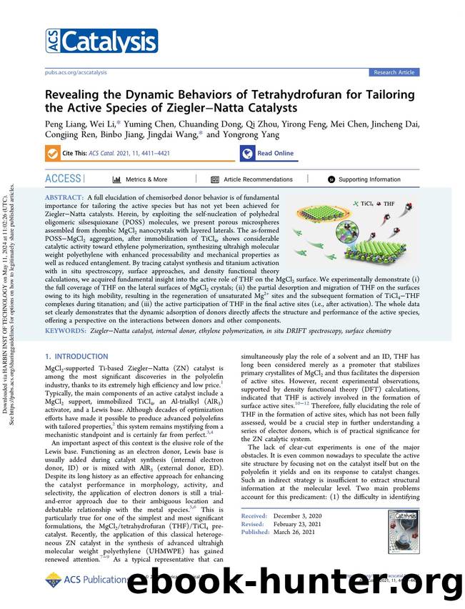 Revealing the Dynamic Behaviors of Tetrahydrofuran for Tailoring the Active Species of ZieglerâNatta Catalysts by unknow