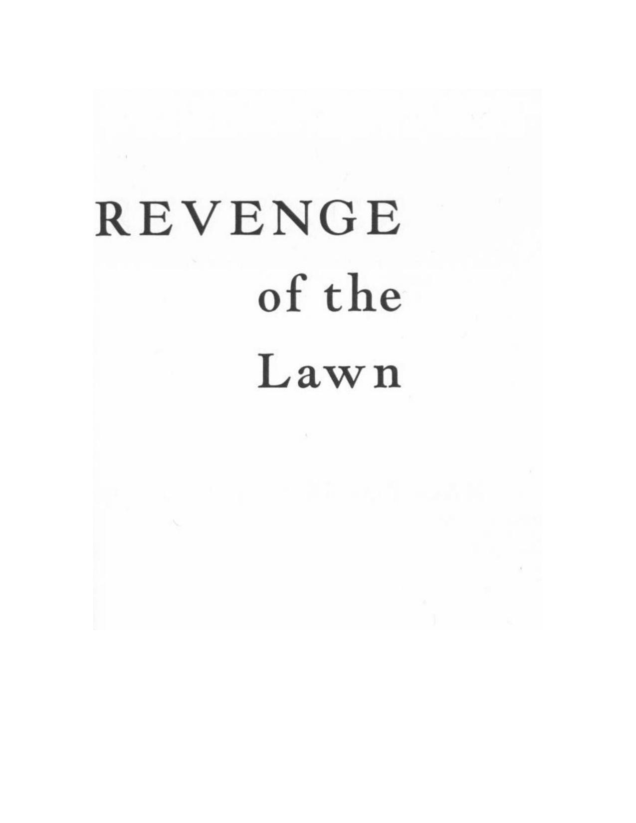 Revenge of the Lawn by Richard Brautigan